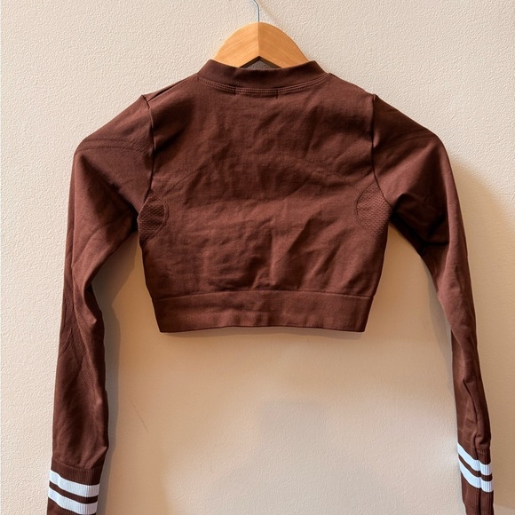 CDM Quarter Zip Mock Neck Crop Top - Picture 7 of 9